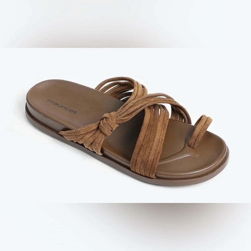 Maurices Brown Sandals with Suede Straps.New with tags. Women’s Size 9